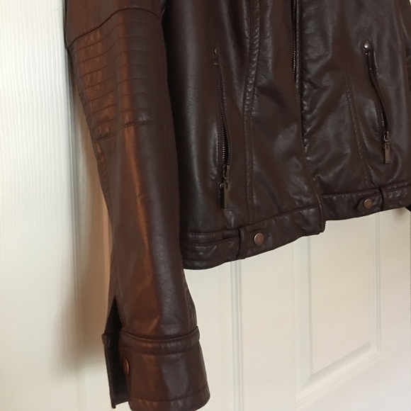 Brown/Maroon vegan jacket - Picture 6 of 8